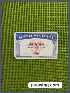 USA SSN Photolook - Green Background (Front)